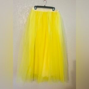 💛💛💛Elegant Yellow Tulle Maxi Skirt💛💛💛